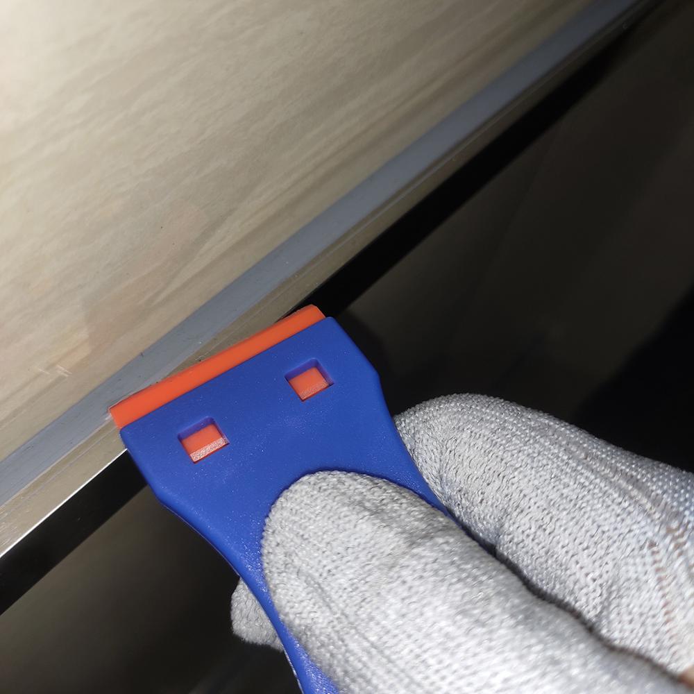 Blue Plastic Handy Safety Razor Scraper Lcd Screen Sticker Glass Glue Remove Car Wrap Residual Shovel Sign Making Scraper E17B