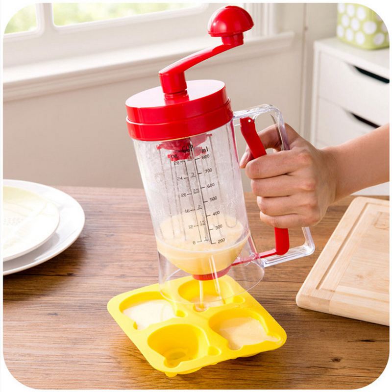 Manual Pancake Maker 800ml Cake Funnel Batter Dispenser Cream Separator Tool Cake Dough Dispenser ZM1205