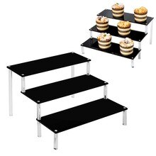 1pcs Acrylic 3 Step Ladder Display Rack Perfume Doll Model Car Ladder Display Stand Risers Shelf Party Decorations