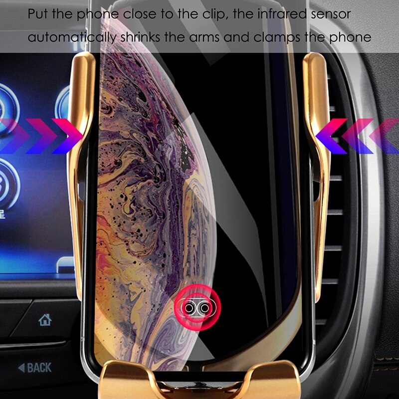 Smart Sensor Auto Telefoon Houder Draadloze Oplader Voor Iphone 11 Se Xs Max Samsung S9 S10 S20 Plus Draadloze snelle Charger Stand