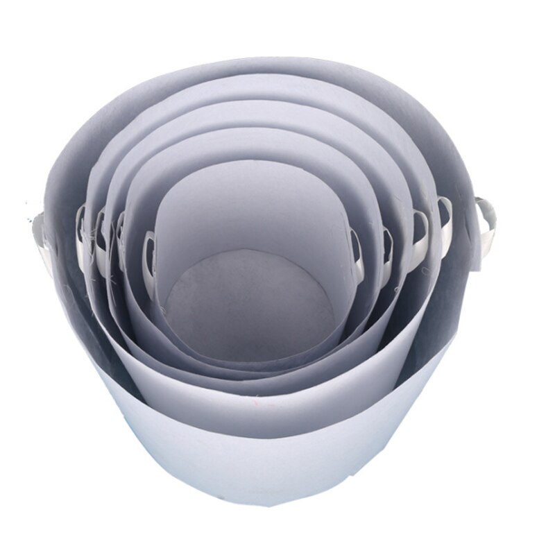 Non Woven White Root Container Round Fabric Pots 5 Size Grow Bag Plant Pouch Aeration Pot Containers