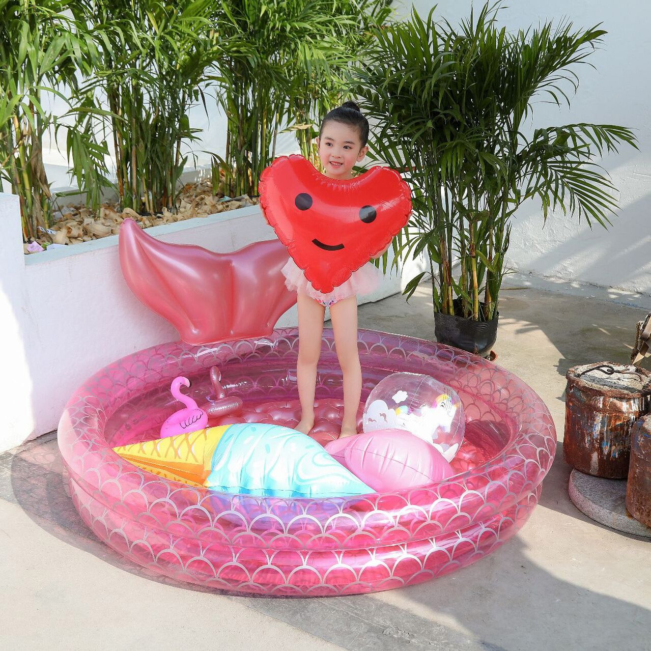 Baby Opblaasbaar Zwembad Mermaid Speelgoed Kinderen Peddelen Spelen Zomer Kinderen Ronde Wastafel Bad Draagbare Kids Outdoors Sport