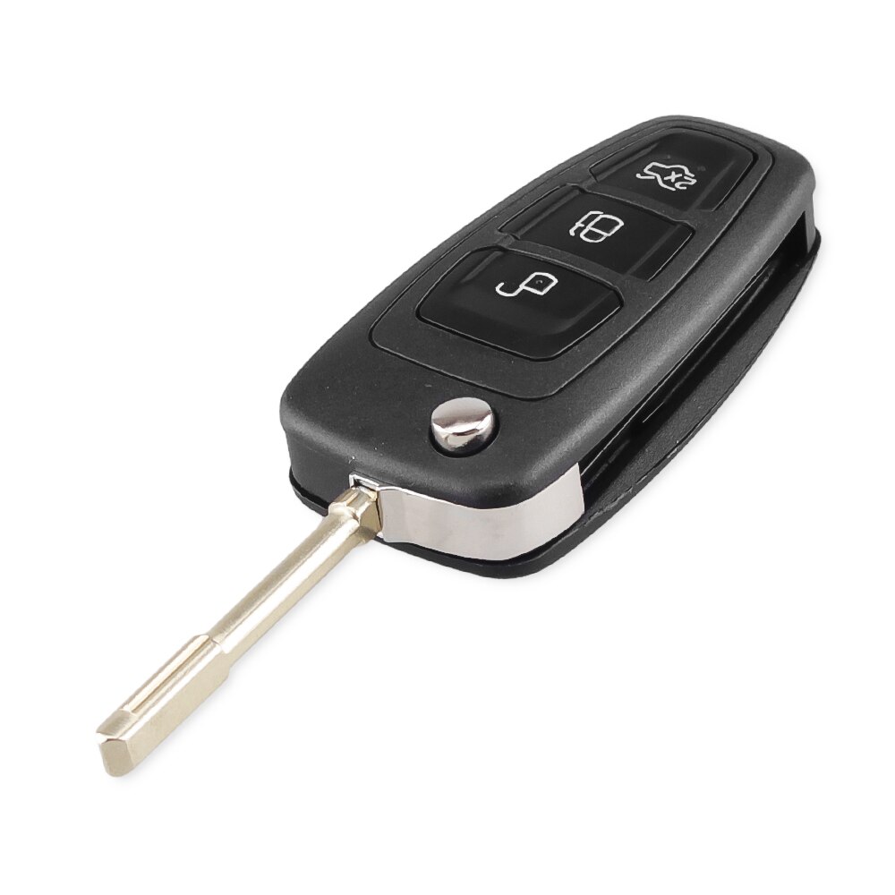 Keyyou til ford filp bilnøgle shell fob 3 knapper fjernbetjening til ford focus fiesta mondeo c max auto nøgle udskiftning: Fo21 knive