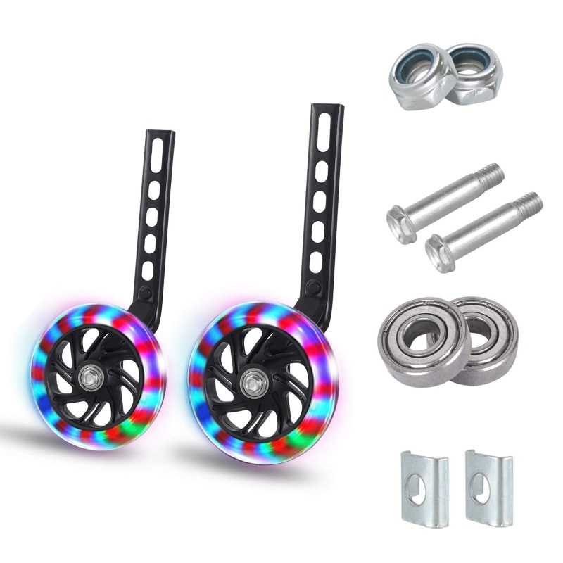 2PCS Children's Bicycle Balance Auxiliary Wheels 12-20 Inch Kids Bicycle Stabilizer Kit Children Bike Practice Auxiliary Wheels