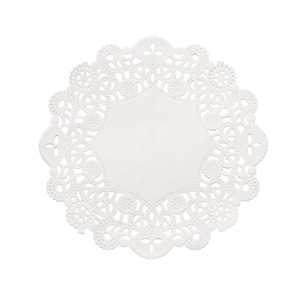 100pcs Disposable Oil-Absorbing White Lace Paper Doilies Cake Box Liner Packaging Paper Pad Oil-Absorbing 5.5"