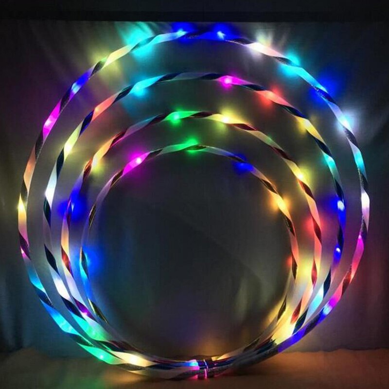 LED Sports Hoop Flashing Light Toy for Kids Adults Color Changing LED Exercise Hoop FH99