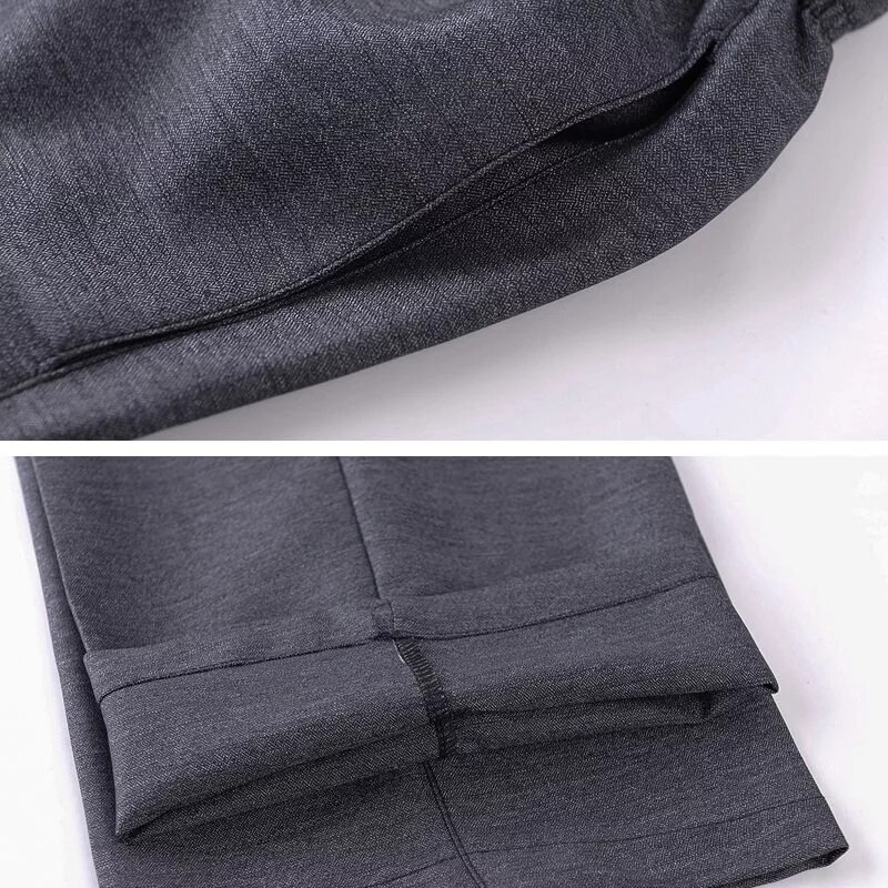 Traje de talla grande para hombre, pantalones de oficina formales, transpirables, delgados, color gris, 7XL, 8XL, 9XL, 10XL, 60