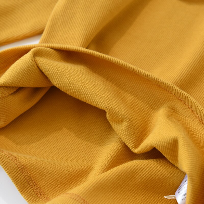 Babymeisjes t-shirt met kanten kraag, kinderblouse voor meisjes, tops, herfstprinsessen, lange mouwen, geribbelde strepen, kindertruien