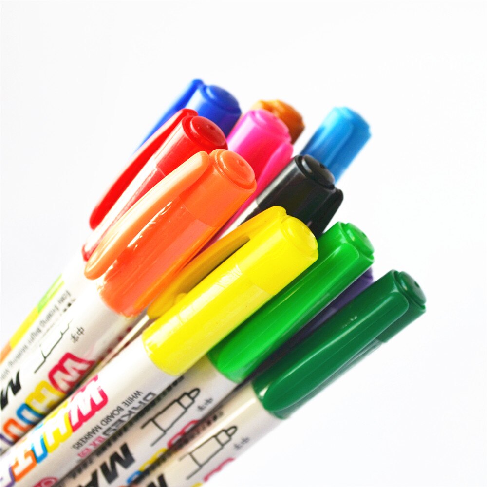 12 kleuren white board maker pen white board whiteboard marker vloeibare krijt uitwisbare glas keramiek maker pen wissen