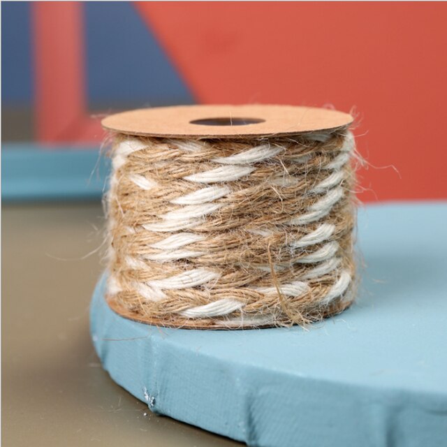 1Pcs Hennep Jute Rope String Diy Naaien Macrame Koord Bruiloft Kerst Partys Groen Blad Thuis Textiel Decoratie Handgemaakte Ambachten: 12  length 5meters