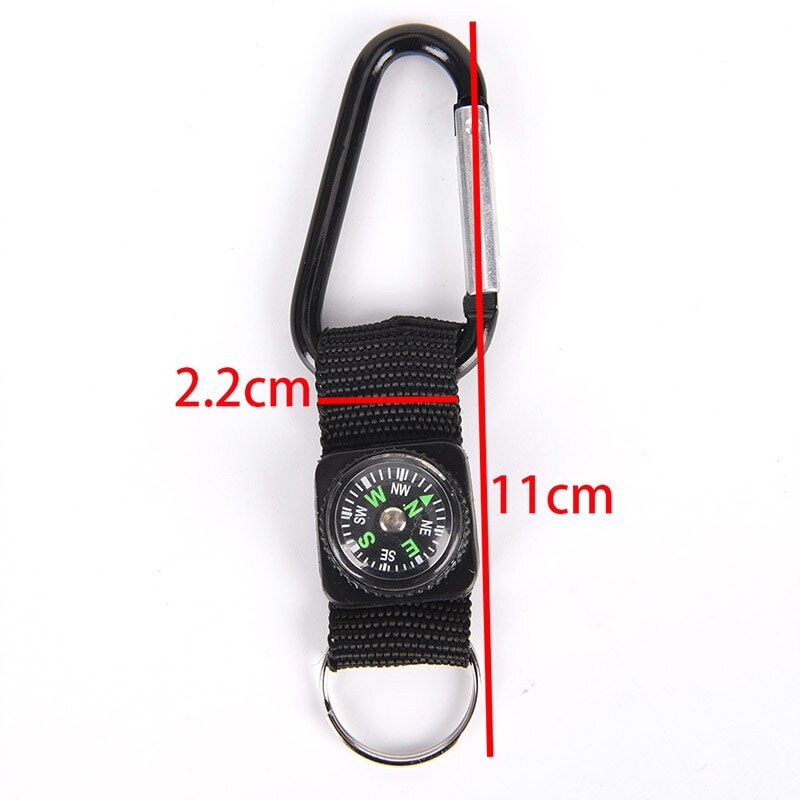 Veiligheid Survival Gereedschap Mini Multifunctionele 3 In 1 Wandelen Reizen Kompas Thermometer Carabiner Sleutelhanger Ehbo Kits