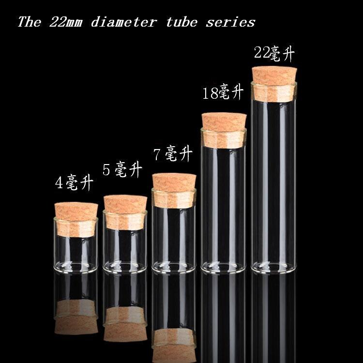 10pcs/lot 22 x70mm 18ml Empty Tube Glass Bottles With Cork DIY Clear Transparent Glass Jars Containers Vials Wishing Bottles