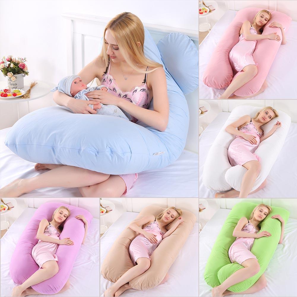 U Shape Maternity Pregnancy Pillow Pure Cotton Sleeper Women Slide Cushion