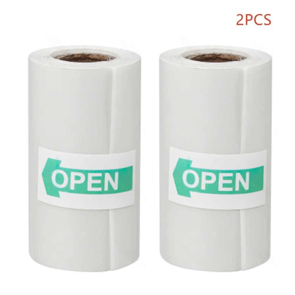 1/2/3/5PCSMini Printer Papier Transparant Thermisch Sticker Papier zelfklevend Printer Papier printer Voor Foto Notities 5.7x2.5cm: WHITE