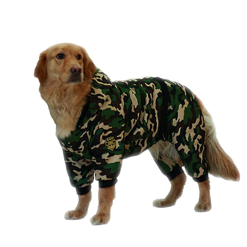 Yotmy Camouflage Dog Clothes S-2XL Size Winter Warm Chic jumpsuit Hoodie Golden retriever dog coat jacket for Large Dogs