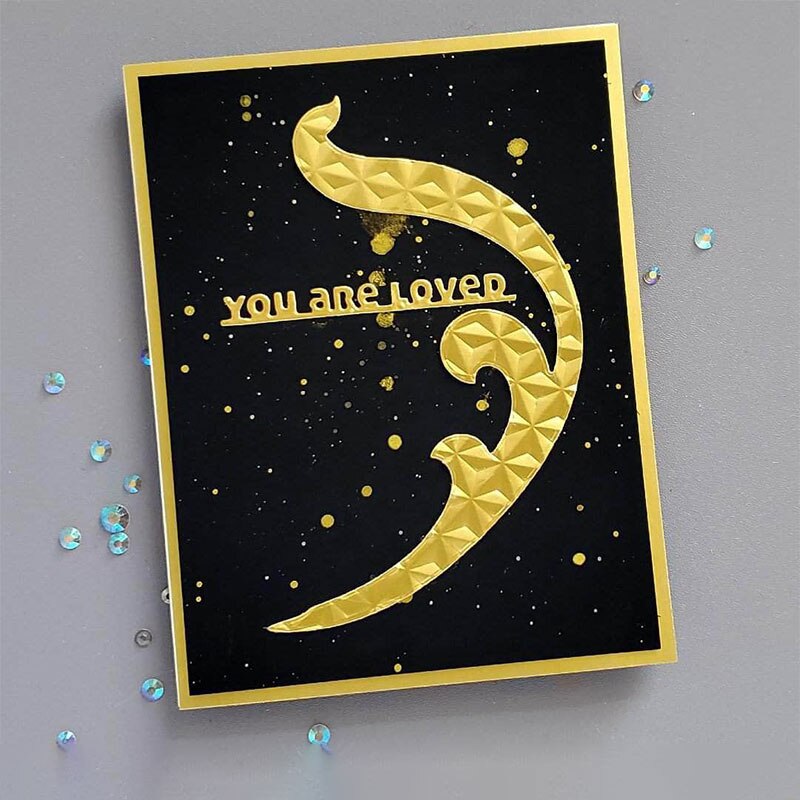 Miłość rośliny wodne rośliny wodne liście 2021 wykrojniki księga gości Dariy dekoracje szablon szablon robić wytłaczania DIY kartka z życzeniami