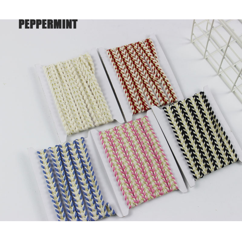 1yard 1cm Braid Lace Trim Ribbon Gloden Webbing Trimming Handmade DIY Costume Dress Sewing Supplies Craft