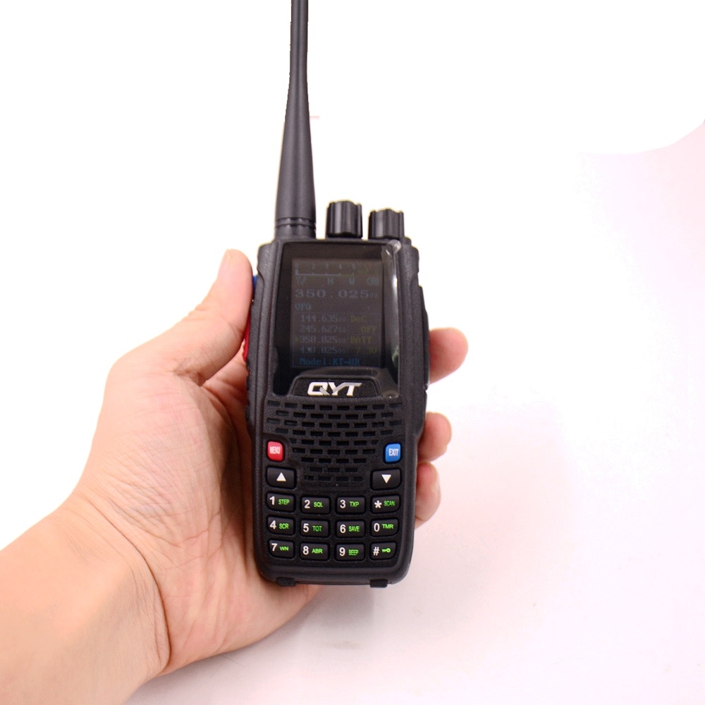QYT KT-8R Quad Band Two Way Radio 136-174MHz 350-390MHz 220-260MHz 400-480MHz 5W Color LCD Display HAM Transeiver