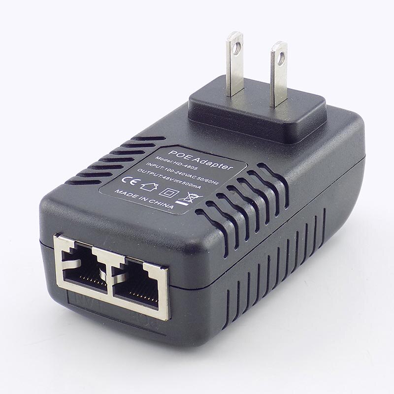 Adaptateur d'alimentation Poe 48V 0,5a 24W | Commutateur d'injecteur POE, pour caméra IP, injecteur Wifi POE, prise murale, chargeur US/EU L19