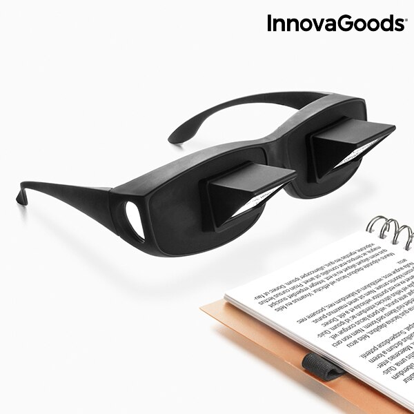 InnovaGoods 90º Horizontalsicht-Brille Klares und deutliches Bild Blickwinkel von 90º Verstärkter Polyamidrahmen Achromatische Minerallinse Unverzerrtes Bild Vorbeugung von müden Augen und Nacken- oder Rückenschmerzen
