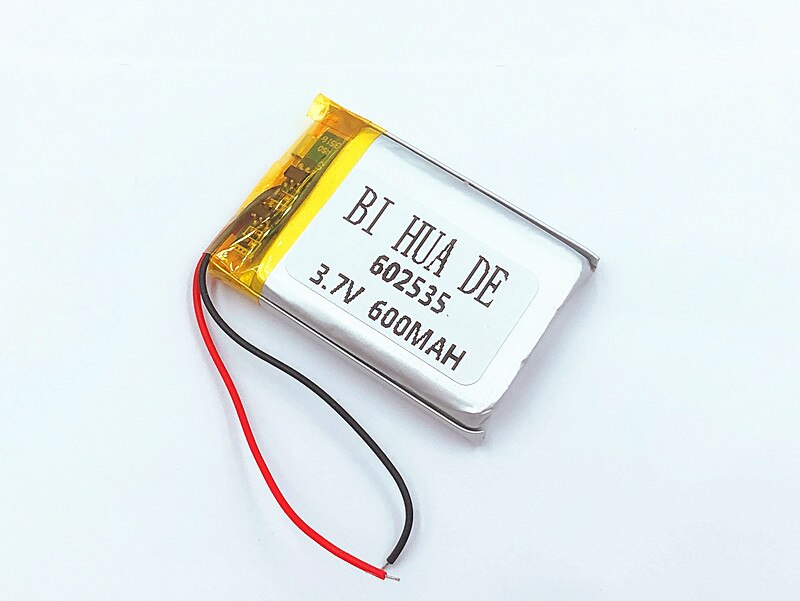li-po 1pcs Li-polymer MODEL 602536 602535 550mah 3.7V lithium polymer battery MP3 MP4 GPS The connector