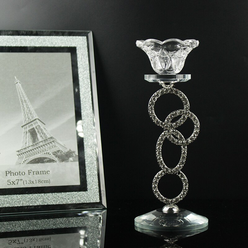 Europese moderne kristallen theelichthouder voor bruiloft, kerstmis, halloween, decoratie voor op de eettafel, accessoire