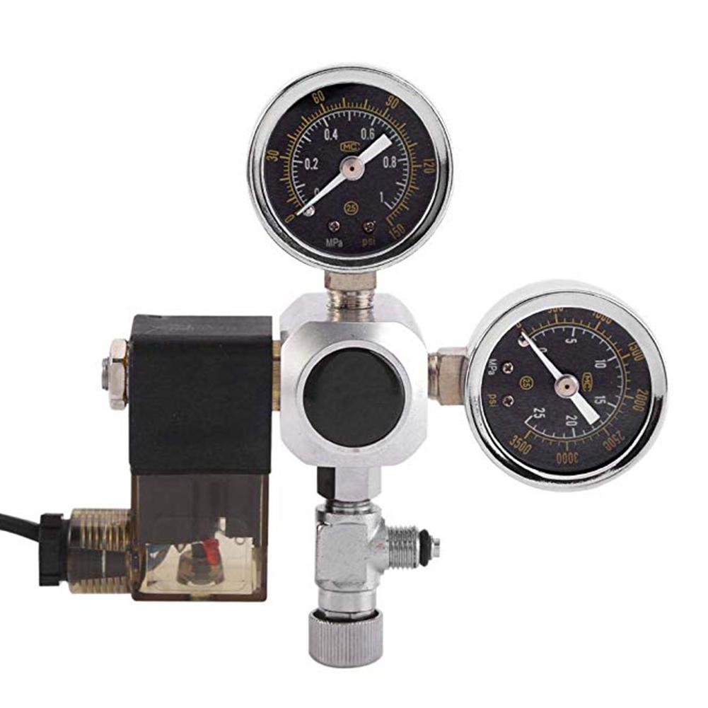 Aquarium CO2 Regulator G5/8 220V Magnetic Solenoid Check Valve Aquarium Bubble Counter Fish Tank Tool CO2 Control
