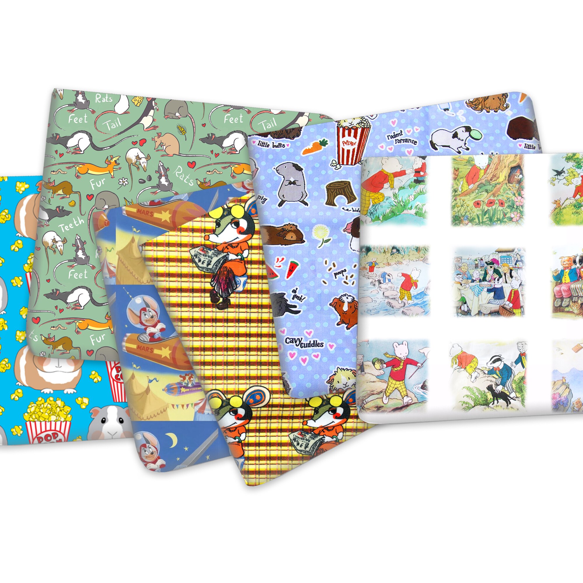 Tela de algodón y poliéster de la serie Mouse, 50x145cm, retales de tejido para niños, Material de costura para vestido de boda, 1Yc16307
