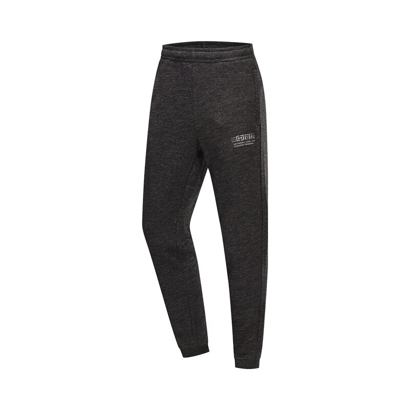 Li-Ning Uomini Formazione di Sudore Dei Pantaloni CALDI di Inverno IN Pile Regular Fit 64% Poliestere 36% Fodera In Cotone Pantaloni per lo Sport AKLP677 COND19