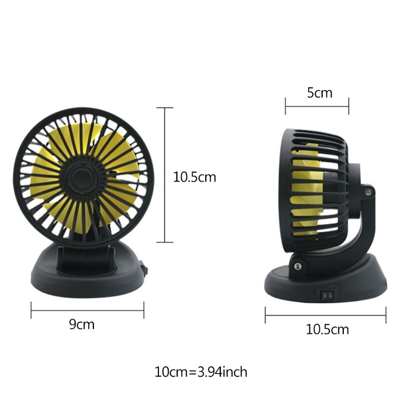 Portable Car Fan Usb Charging Small Fan Mini Double Head Desktop Fan G8TE