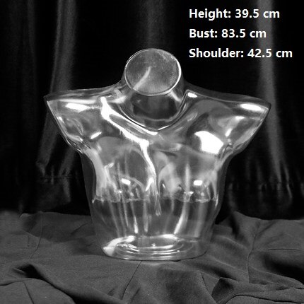 Female Transparent Plastic Mannequin Torso For Underwear Cloth Display: A3