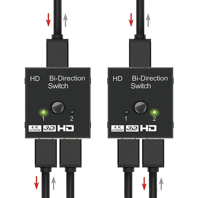 4K Hdmi-Compatibel Schakelaar 2 Poorten Bi-Directionele 1X2/2X1 Hd Switcher splitter 4K 1080P 3D Hdr Hdcp Voor PS4 PS3 Xbox Hdtv Box