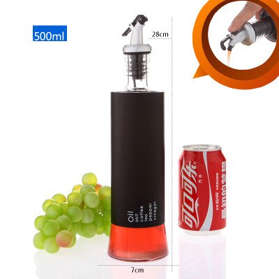 Olie spray flaske sprøjte olier gryde bbq grill madlavning værktøj køkkengrej køkken værktøj tilbehør forsyninger oliven pumpe olie flaske: 500ml sorte