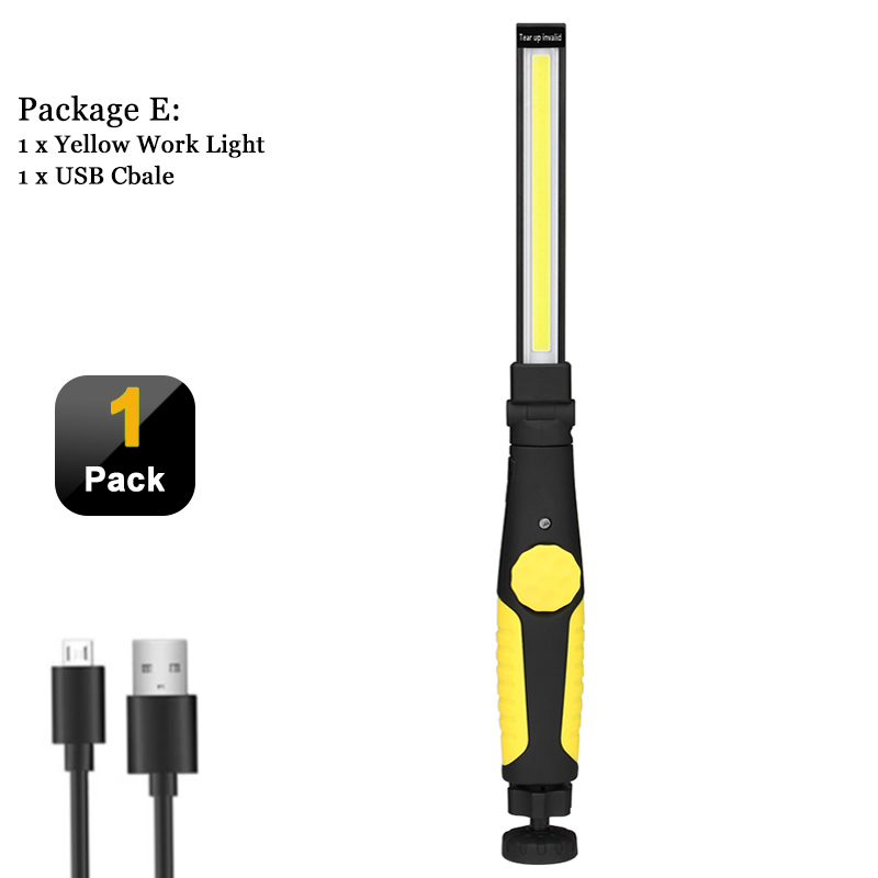 Lampes de travail LED COB, lampe de poche pliante avec Base magnétique, bande Rechargeable, lumière d'inspection lumineuse pour la réparation automobile: green