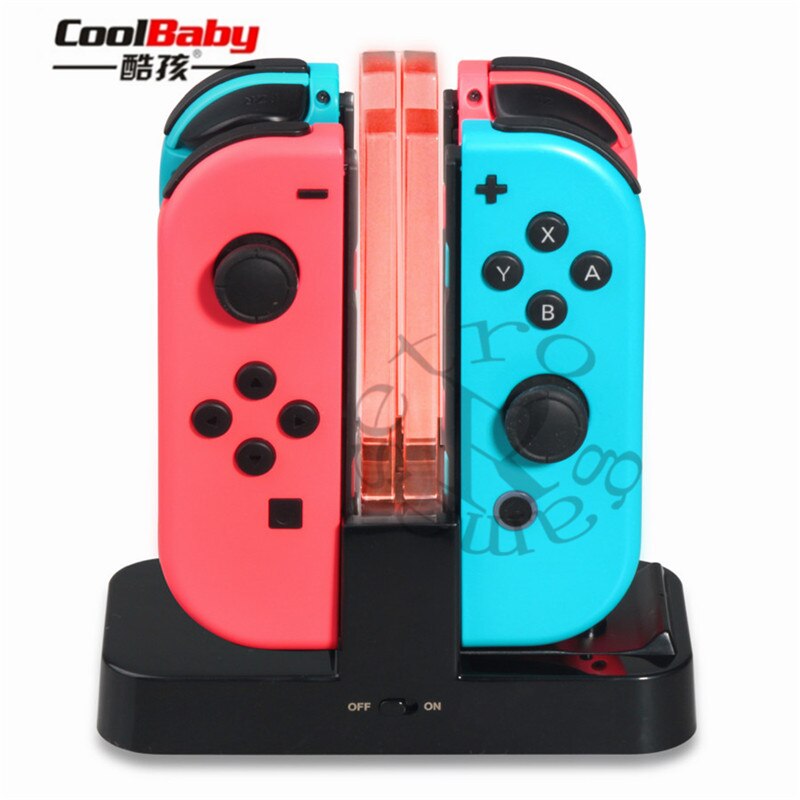 Joy-Con Charging Dock with 4 Charging Dock and LED Indication for Nintendo Switch Controller Charger