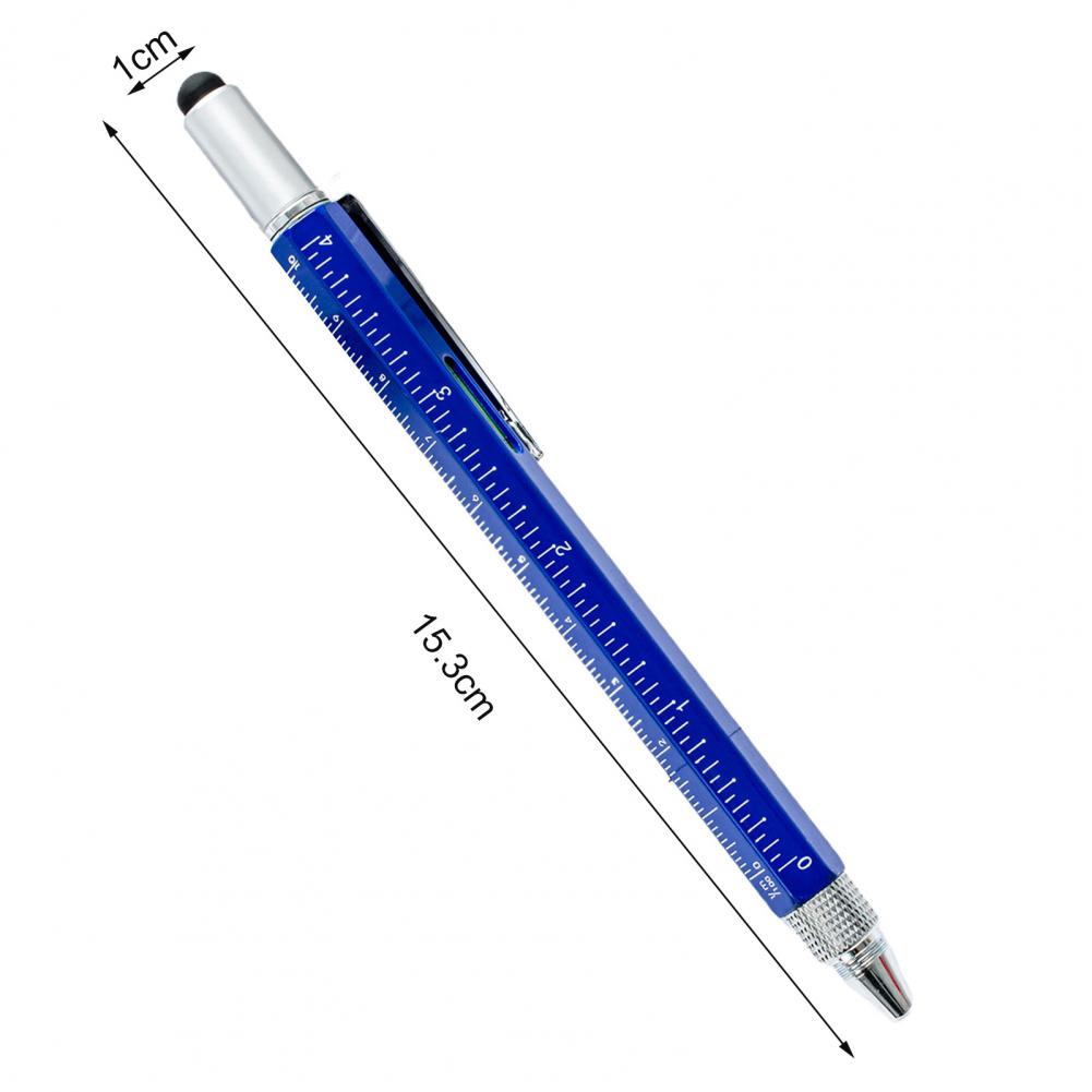 Multitool Stift 6 In 1 Tragbare Metall Tragen Beständig Tech Tool Stift Skala Kapazitiven Stift Metall Kugelschreiber für Büro