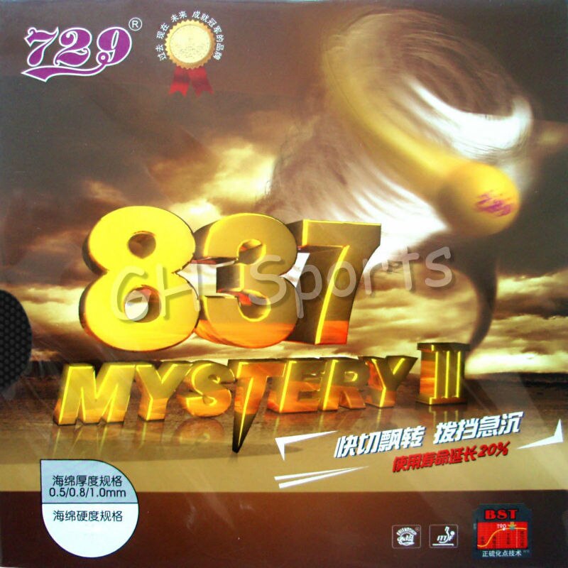 RITC 729 Friendship 837 Mystery III Long Pips-Out Table Tennis Rubber With Sponge