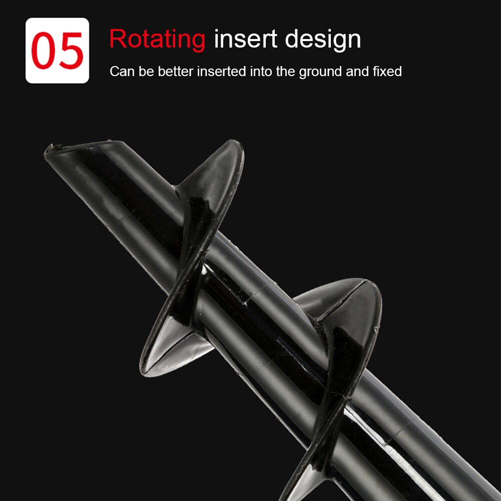 Ground Windproof Plastic Removable Parasol With Handle Fixed Fishing Stand Garden Patio Outdoor Beach Umbrella Spike