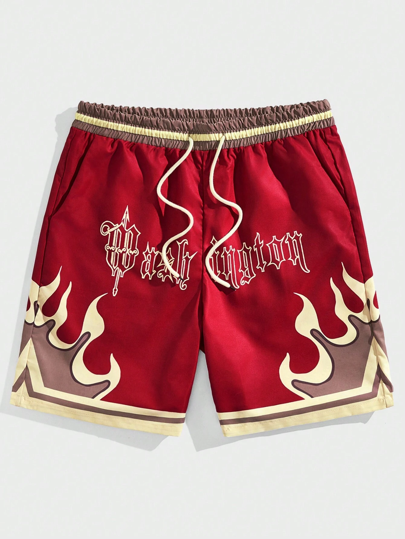 Pantalones cortos hawaianos para hombre con estampado 3D premium: patrón de llama ultra casual para vacaciones de verano y deportiva: 5 XL / Azul