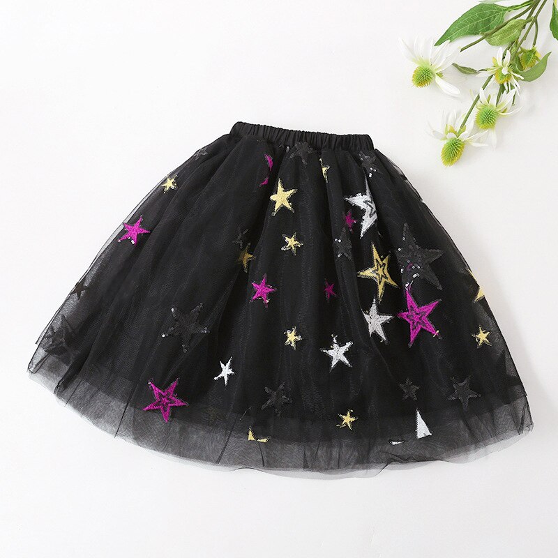 Babyinstar Baby Mädchen Ballettröckchen Ballkleid Felsen freundlicher Ballett Pettiskirt Baby Mädchen Felsen Prinzessin Tüll Partei Stickerei Röcke Kind: Schwarz / 3T