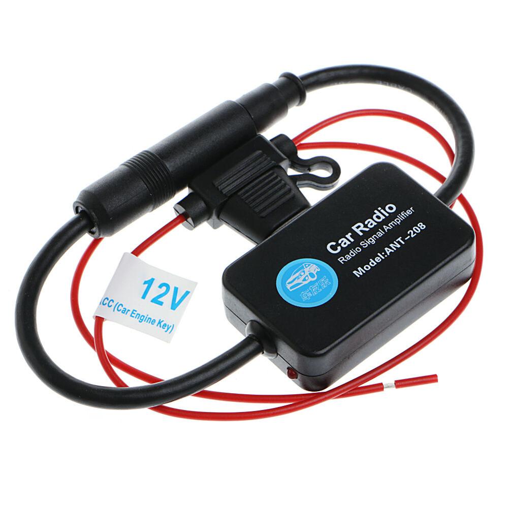 12V 25dB Car FM Radio Antenna Amplifier Booster with Indicator Model ANT-208 CSV
