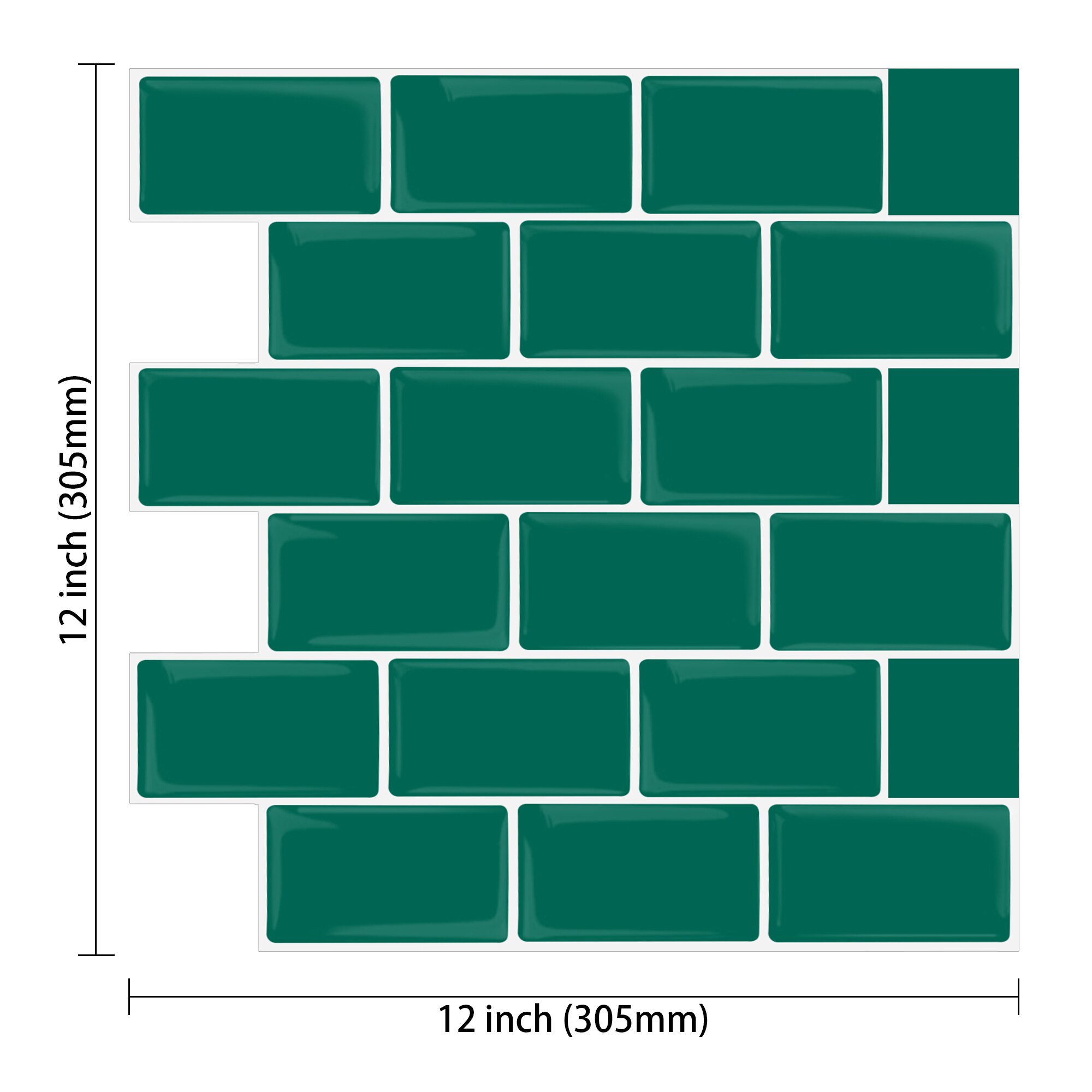 3d Waterproof Self Adhesive Removable Kitchen Backsplash Wall Sticker--1 Sheet: T80044