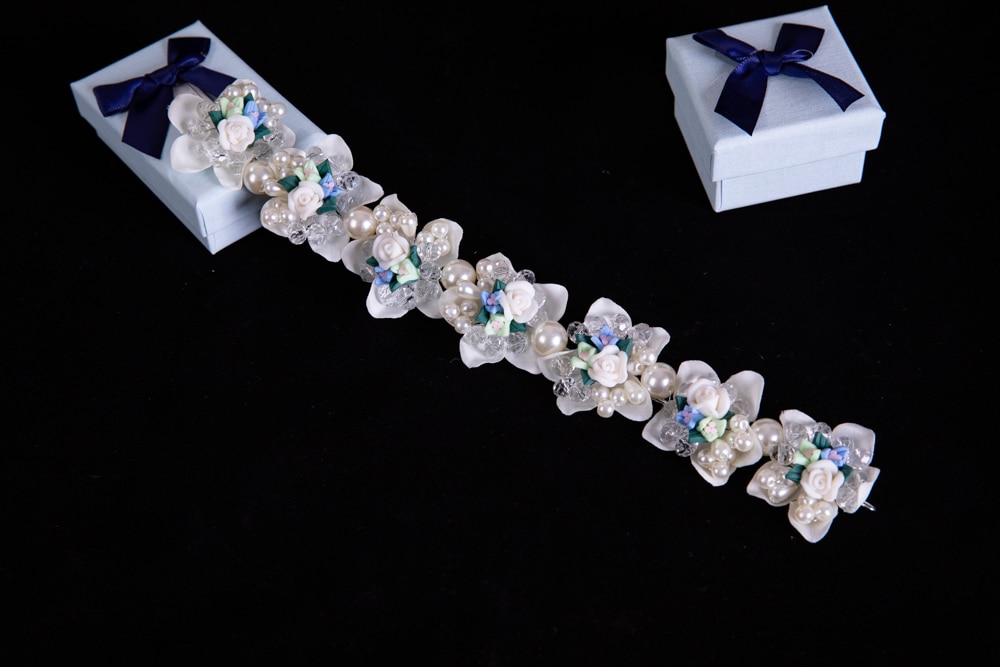 Blomsterpige tiara krystal tiara bryllup hovedbeklædning rhinsten diadem rhinsten første nadver tiara marah blomsterpige tiara