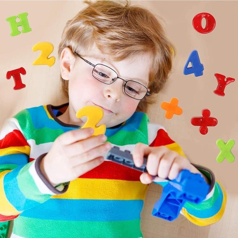 Magnetic English Letters Digital Alphabet Stickers Stickers Board Toys Magnetic White Stickers Refrigerator Education M6D6