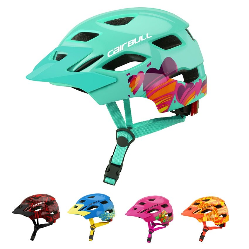 Cute Cartoon Boys Girls Safe Bike Helmet Children High Density Sport Safety Cap Tail Light MTB Cycling Skating Bicycle Helmets