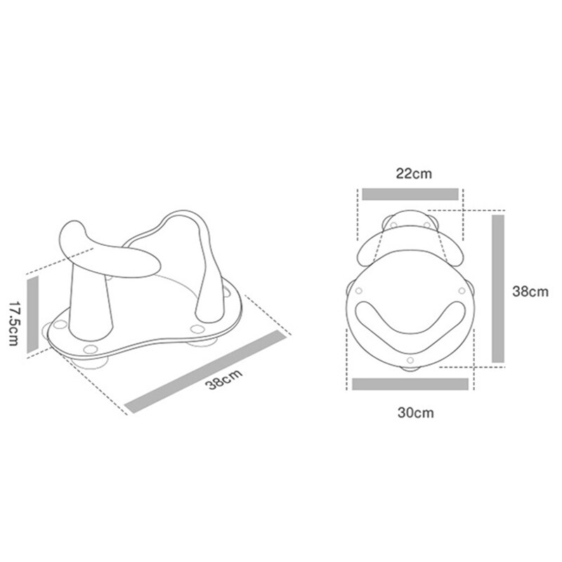 Bad Seat Baby Bad Seat Met Antislip &amp; Zachte Badmat, draagbare Peuter Baby Kind Bad Met Rugleuning