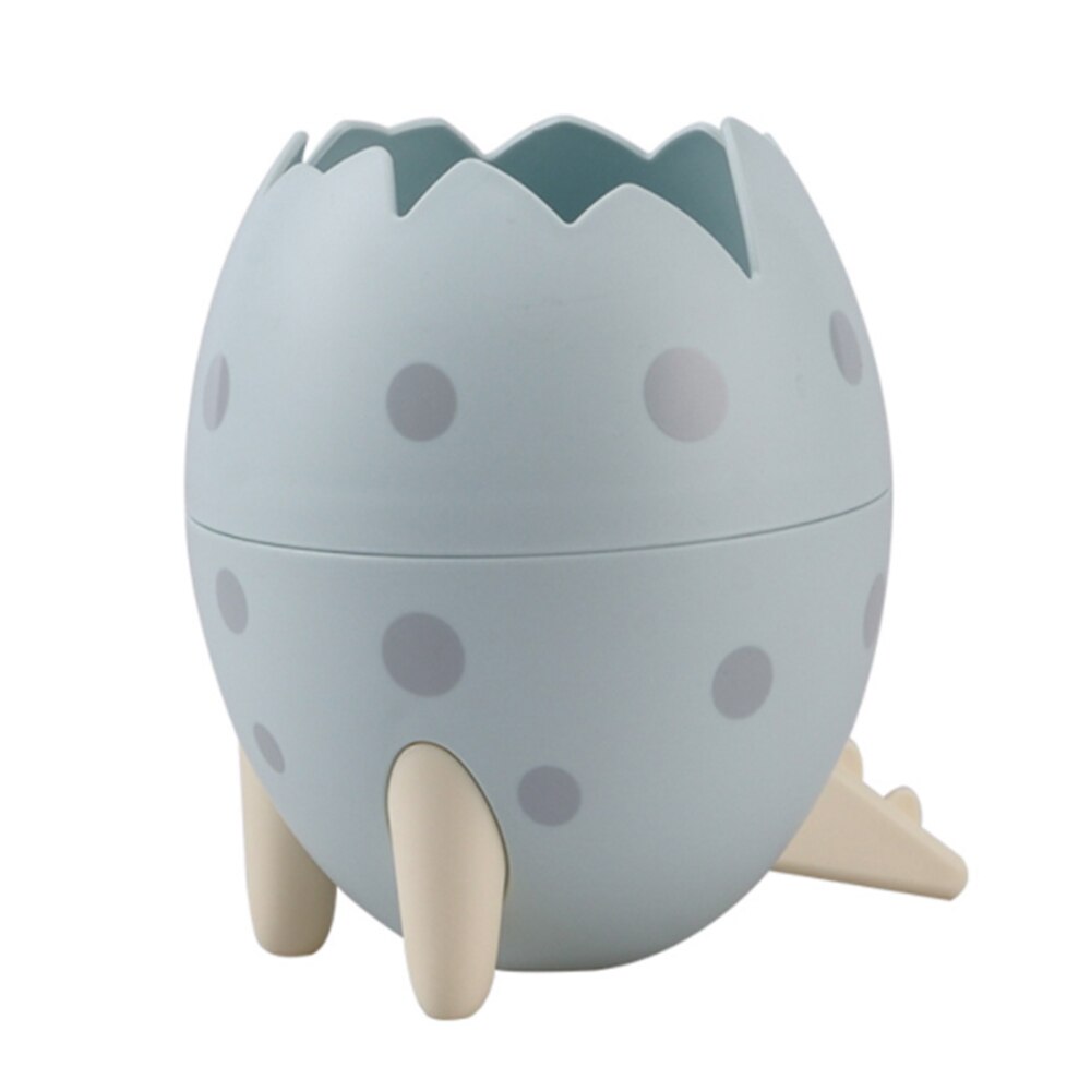 Jajo dinozaura kształt makijaż szczotka schowek uchwyt na kosmetyki narzędzia robić makijażu obsadka robić pióra stojak stolik z organizerem pojemnik na ołówki: Niebieski