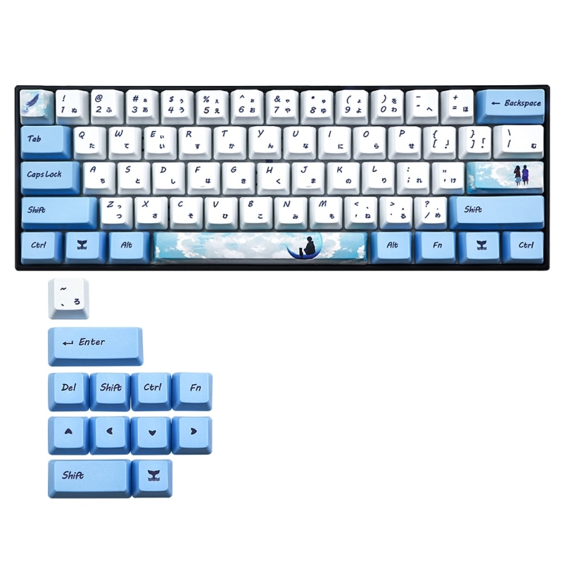 Dye Sublimation Keycaps - PBT OEM Profile - 73 Keys for GH60 GK61 GK64 Keyboards