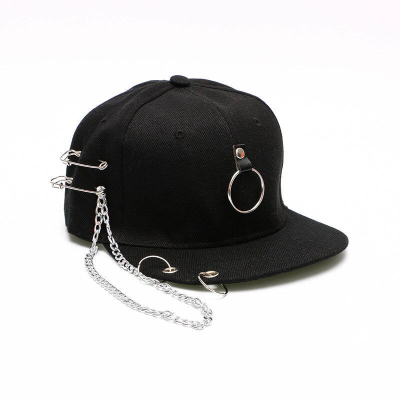 Punk stil sort forælder-barn hip hop hatte trend pin nitte kvast baseball kasketter til mænd kvinder street show afslappede hatte: E