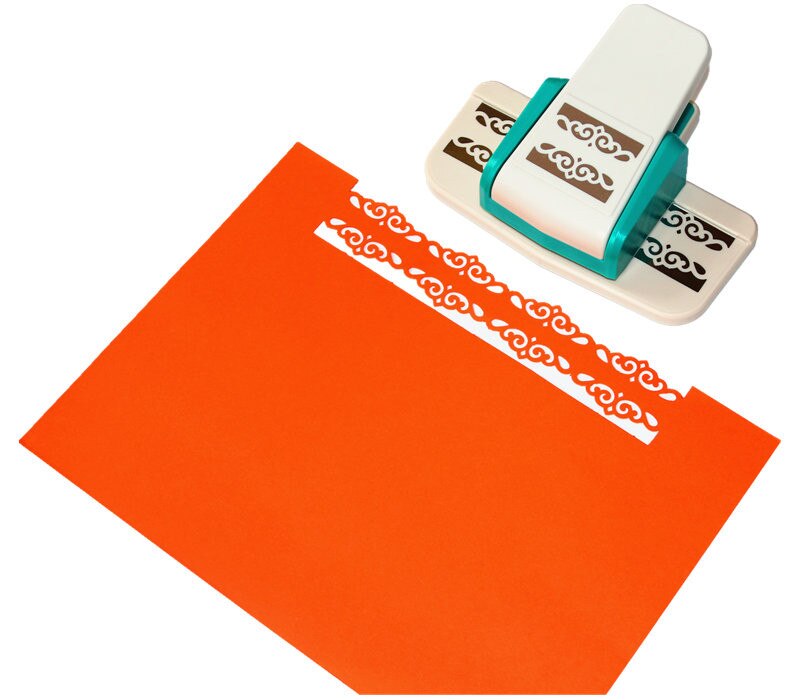 CADY Craft Punch Success Tools Edger Punch, Scroll Pattern,Extra Large,Tools Edge Paper Punch (8722-5): Army Green